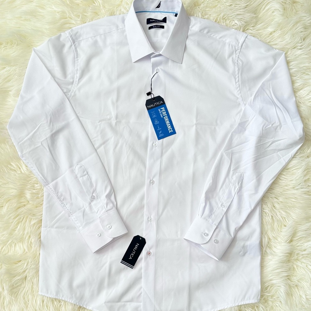 Nautica mens performance shirt size L long sleeve